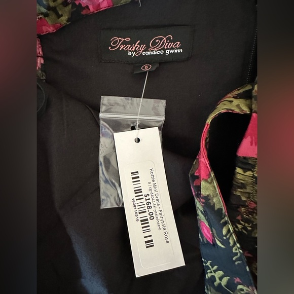 NWT Trashy Diva Fairytale Rose Hottie Dress, size 8! With pockets! - Picture 5 of 5